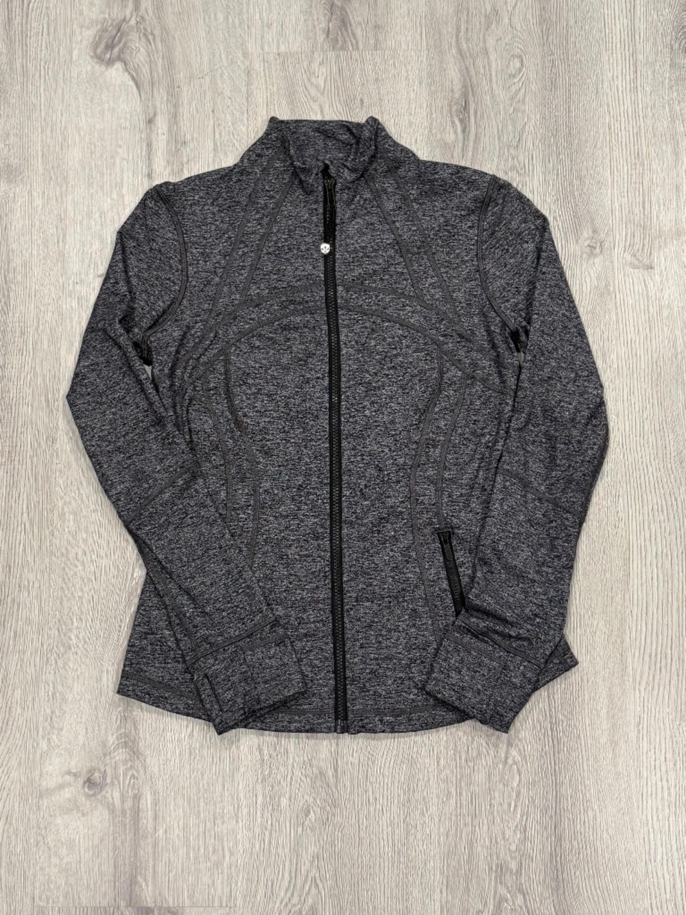 Lululemon Define Jacket Heathered Black Gray Size 8.